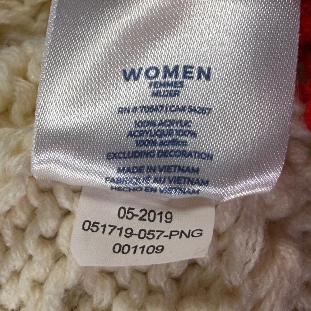 NFL‎ Team Apparel Kansas City Chiefs Women Beanie Cream Red Cable Knit Pom Hat